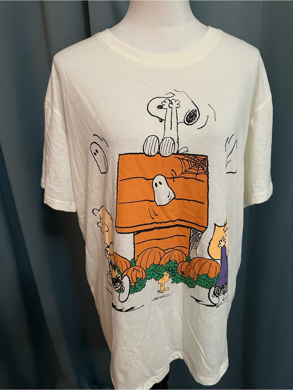 Peanuts Snoopy Halloween Shirt XL 16-18 Pumpkin Ghost Charlie Brown Graphic Tee